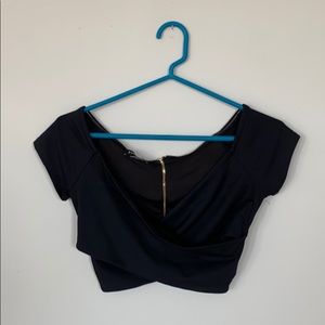 Bebe crisscross crop top